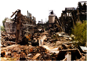 唐山地震工厂的破坏