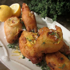 Three Cheese-Stuffed Squash Blossoms