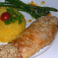 Sesame-Lemon Chicken with a Crisp Phyllo Crust