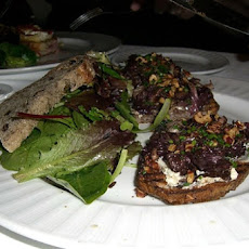 Tenderloin Steaks with Cranberry-Port Sauce and Gorgonzola Cheese