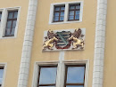 Wappen am Bahnhof