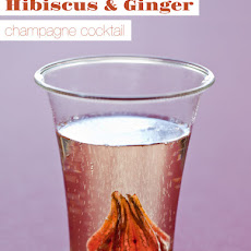 Hibiscus and Ginger Champagne Cocktail