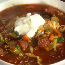 Kielbasa, Potato and Cabbage Soup