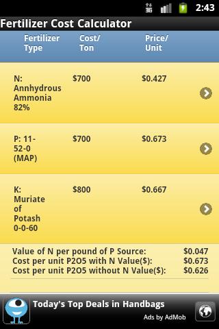 Fertilizer Cost Calculator