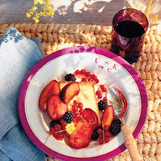 Cardamom Pound Cake with Roasted Late-Summer Fruit