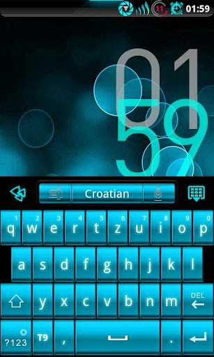 GOKeyboard Theme -ElectricCyan