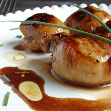 Caramelized Sea Scallops orange blossom honey