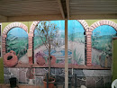 Mural of a Mexican Villa