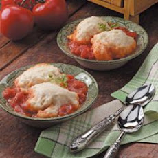 Stewed Tomatoes with Dumplings