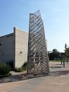 Spiral Metal Tower Sculpture