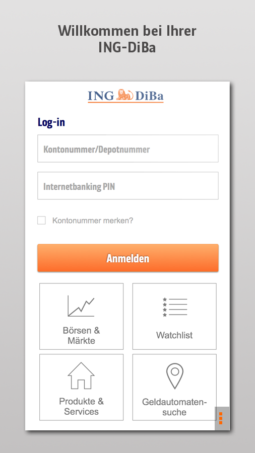 Android application ING-DiBa Banking + Brokerage screenshort