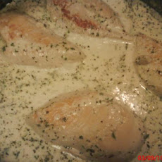 Chicken in Garlic White Wine Cream Sauce