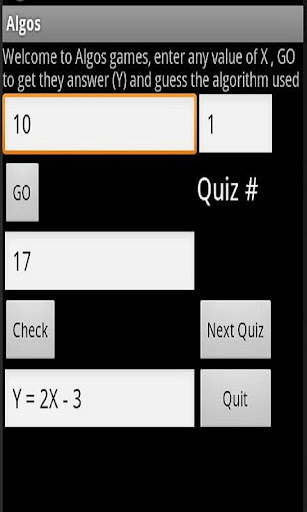 Algos brain game for math