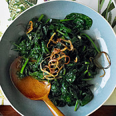 Spinach with Fried Shallots