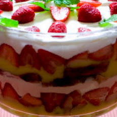 Layered Angel Food and Strawberry Dessert