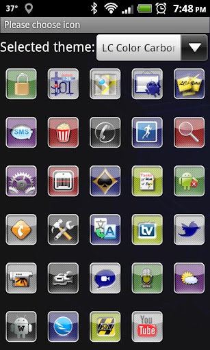 【免費個人化App】LC Color Carbon Fiber Theme-APP點子