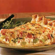 Succotash and Goat Cheese Quiche