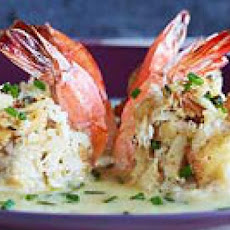 Double-Stuffed Shrimp with Beurre Blanc