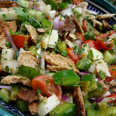 Middle Eastern Lebanese Fattoush Bread Salad