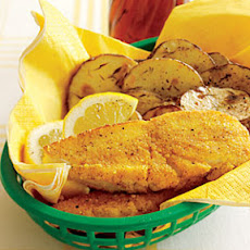 Oven-Fried Fish and Chips