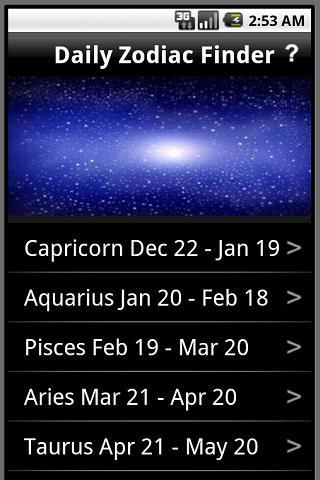 Daily Horoscope Finder