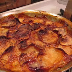 Bay-scented potato gratin