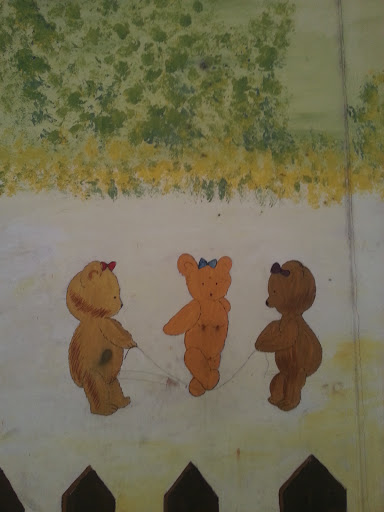 Bear Skipping Mural
