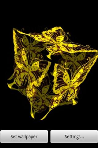 3D Golden butterfly 1