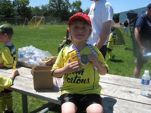 Liam soccer medal