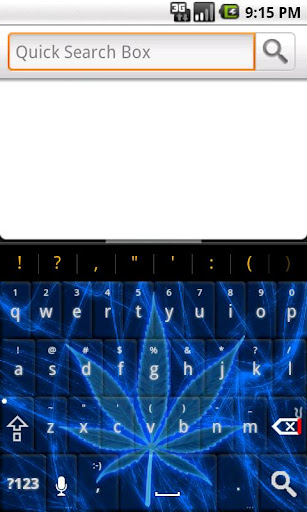 Blue Pot Leaf Keyboard Free