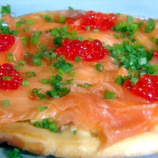 Brunch Pizza with Scrambled Eggs and Smoked Salmon