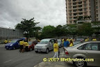 the participants chatting