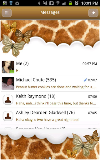 【免費個人化App】GO SMS - Butterfly Giraffe Sky-APP點子