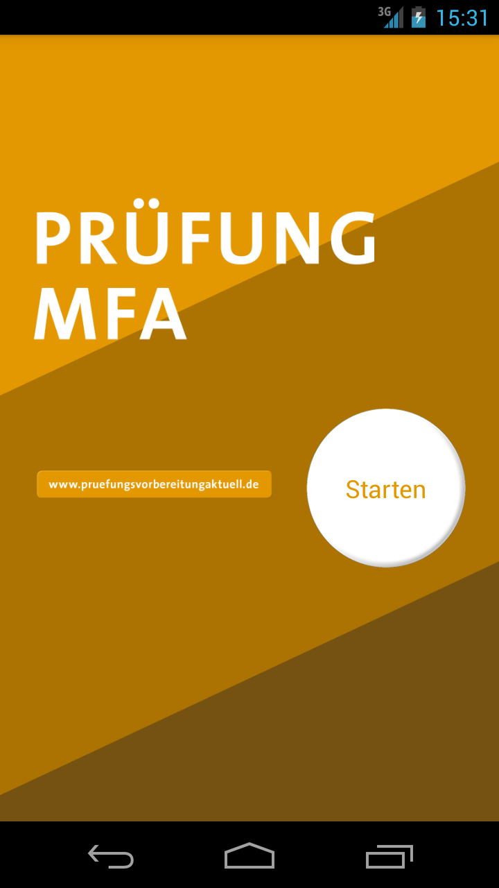 Android application Prüfung MFA screenshort