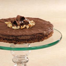 Frosted Walnut Brownie Pie
