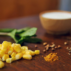 Buttermilk Corn Soup with Curry & Mint