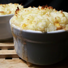 Golden Coconut Peach Pie