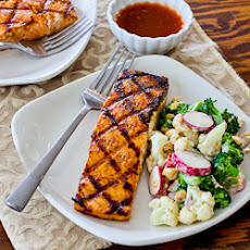 Grilled Salmon with Maple-Sriracha-Lime Glaze