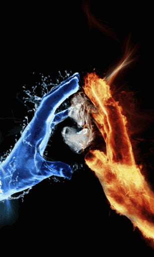 3D Ice Fire Love LiveWallpaper