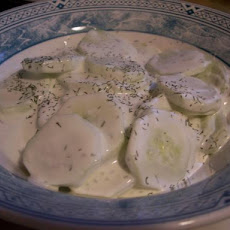 Polish Cucumber and Sour Cream Salad