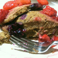 Whole Wheat Vegan Berry Spice Pancakes for One