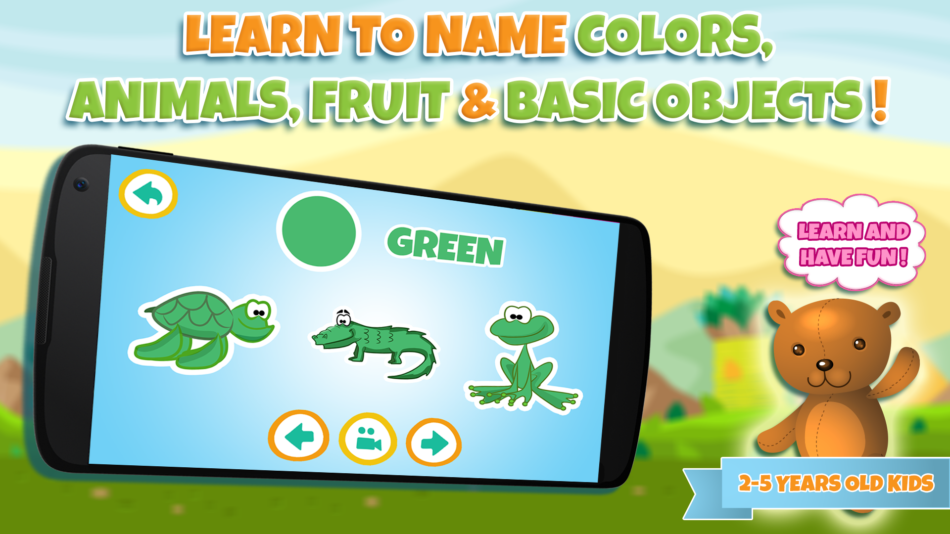 Android application Learning colors for toddlers screenshort
