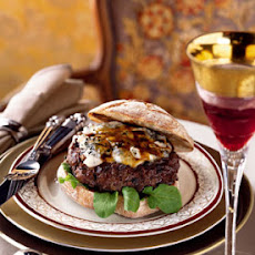 Porcini-Gorgonzola Burgers with Veal Demi-Glacé
