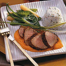 Coriander Pork Tenderloin with Carrot-Ginger Sauce