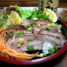 Ginger Beef Tataki With Lemon-Soy Dipping Sauce
