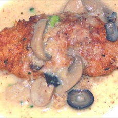 Deep Fried Mushroom & Black Olive Chicken