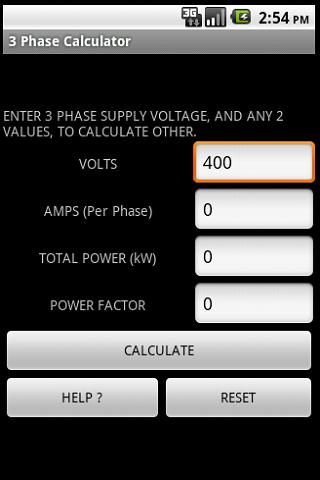 3 PHASE POWER CALCULATOR