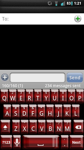 Shiny Red Keyboard Skin