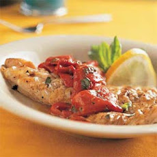 Grilled Lemon-Basil Snapper with Roasted Peppers