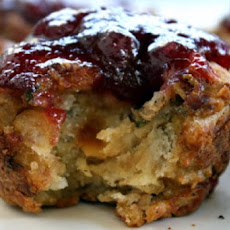 Second Day Fried Stuffing Bites with Cranberry Sauce Pesto
